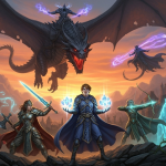 História de fantasia com bruxos e dragões